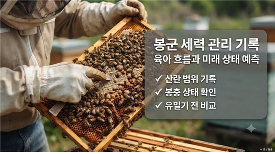 육아 상태를 확인하는 내검 모습