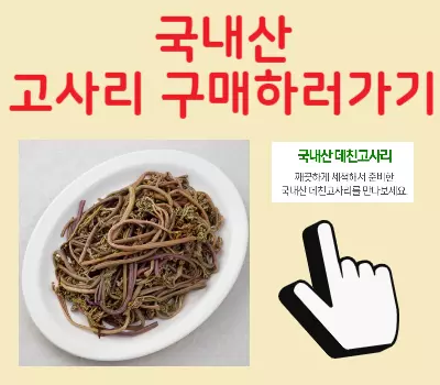 국내산 고사리구매