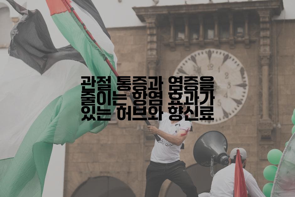 관절 통증과 염증을 줄이는 항염 효과가 있는 허브와 향신료