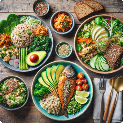 지역별 건강식 트렌드 (한식, 미국 웰빙푸드, 유럽 자연식)