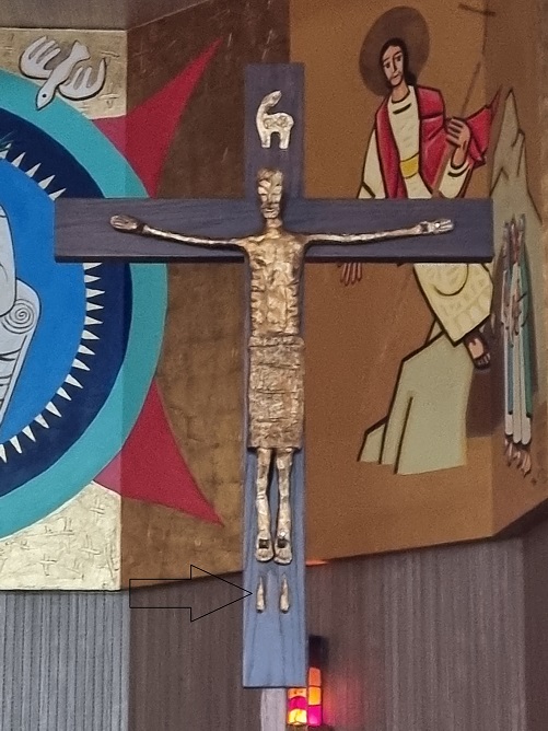 경주 산내성당 십자고상 사진