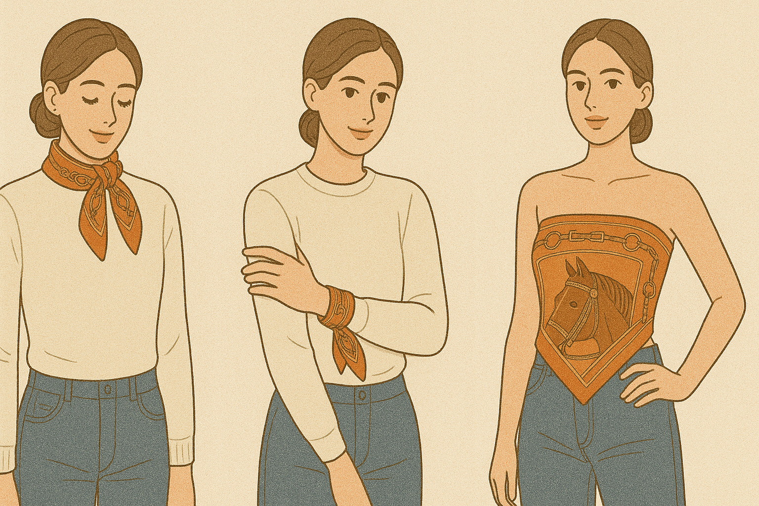 에르메스 까레 활용 방법 관련 사진