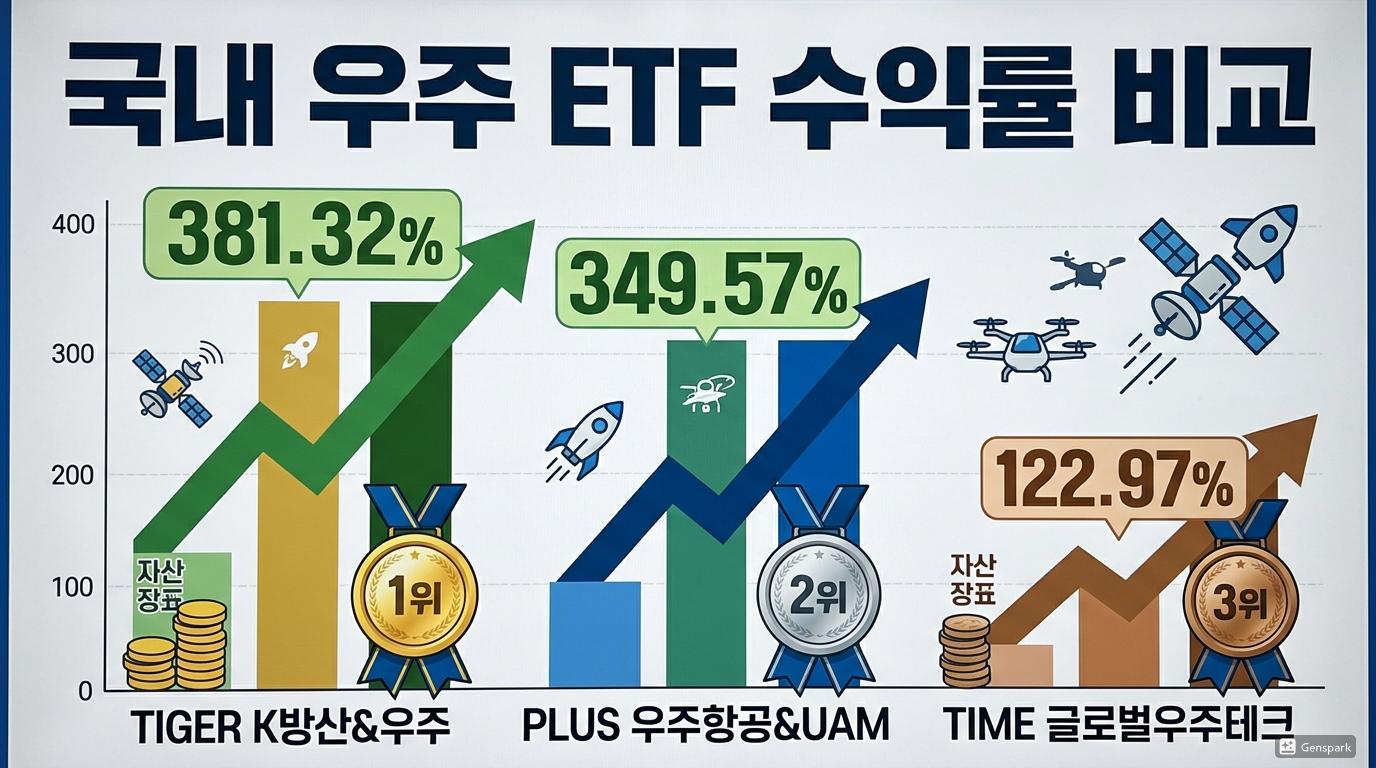국내 우주 ETF 수익률 비교