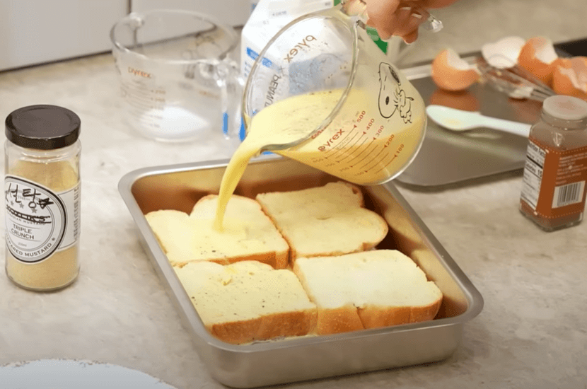 프렌치토스트 만드는 과정
