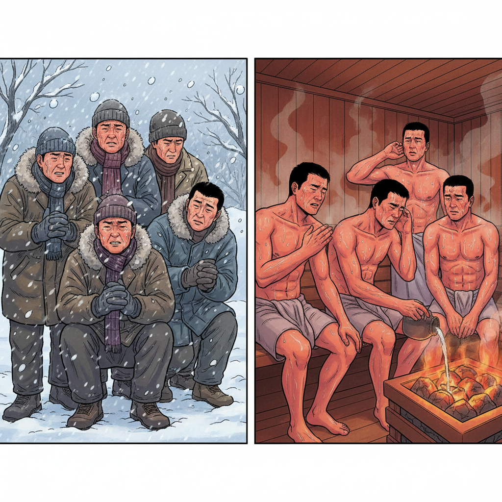 목욕탕의 신비, 추우면 작아지는 남자의 몸 속에 숨겨진 1도의 경제학