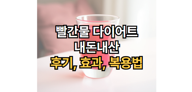 빨간물-다이어트-내돈내산-후기-성분-복용법