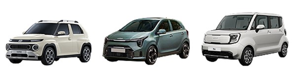 경차 더뉴캐스퍼, 모닝, 레이 - 성능/제원 크기, 가격, 연비, 사양(기본품목) 비교