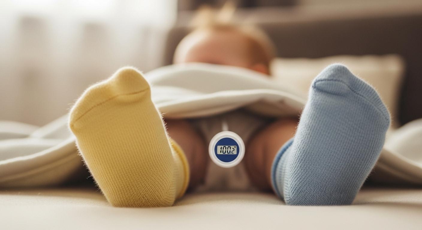 아기 열날때 양말