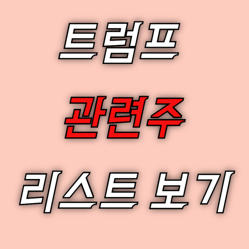 트럼프 행정부 관세 관련주