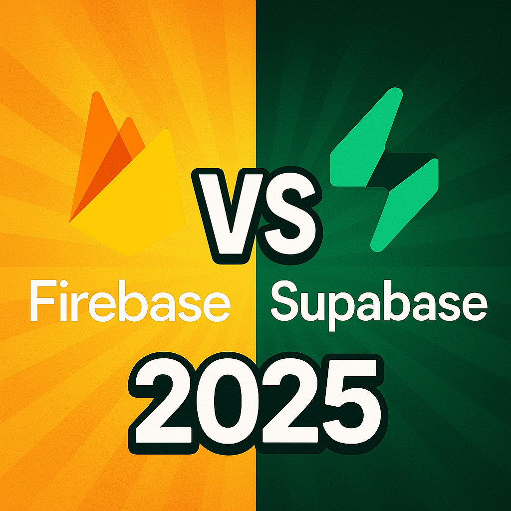 Supabase vs Firebase 2025 comparison guide thumbnail image