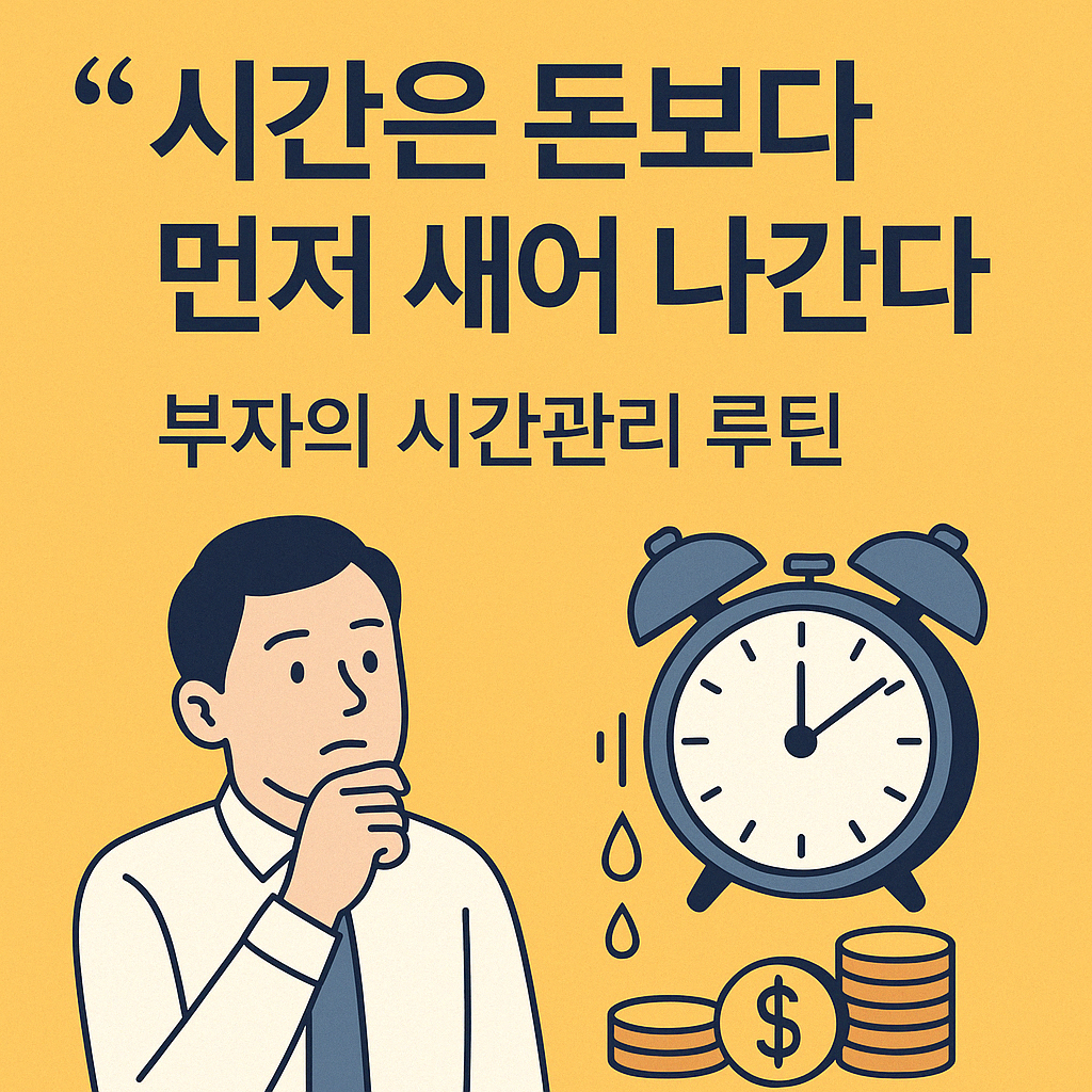 시간이 새고 있다 – 부자들은 이렇게 낭비를 막는다.