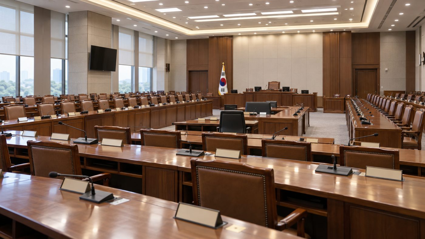 국정감사가 열리는 국회 상임위원회 회의장 내부