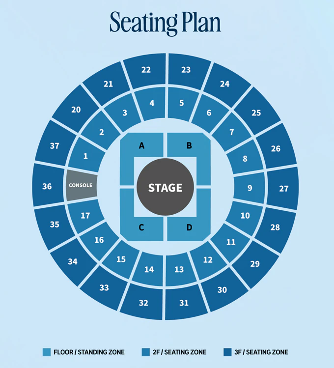 데이식스 콘서트장 잠실 실내 체육과 좌석 배치도
