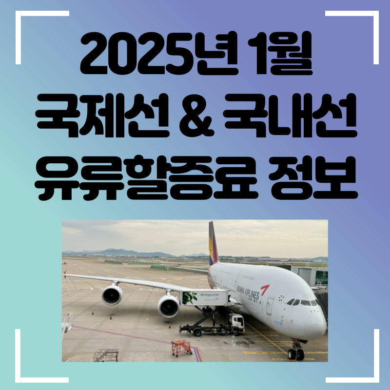 2025년 1월 유류할증료