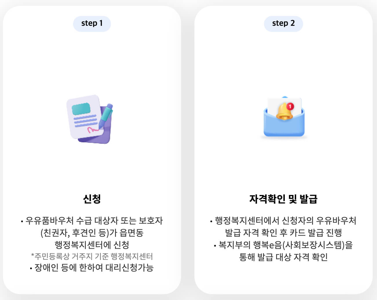 우유바우처 신청