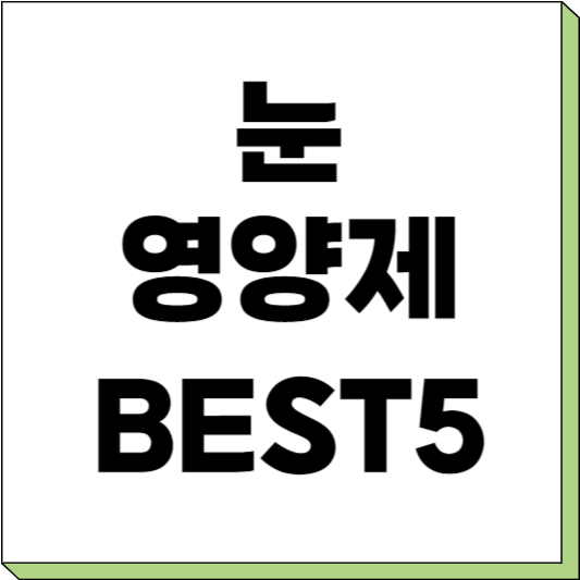 눈 영양제 추천