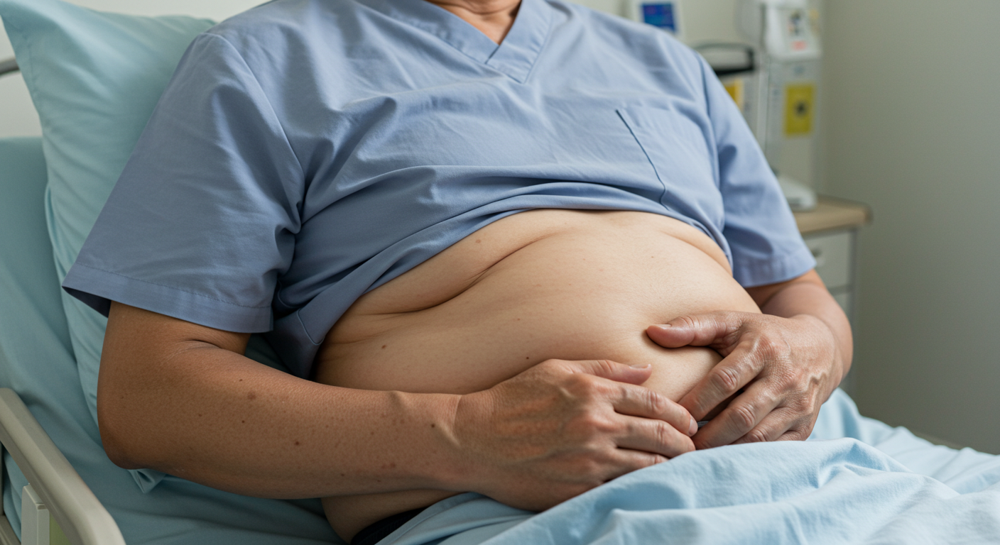 내장지방으로 입원한 남성