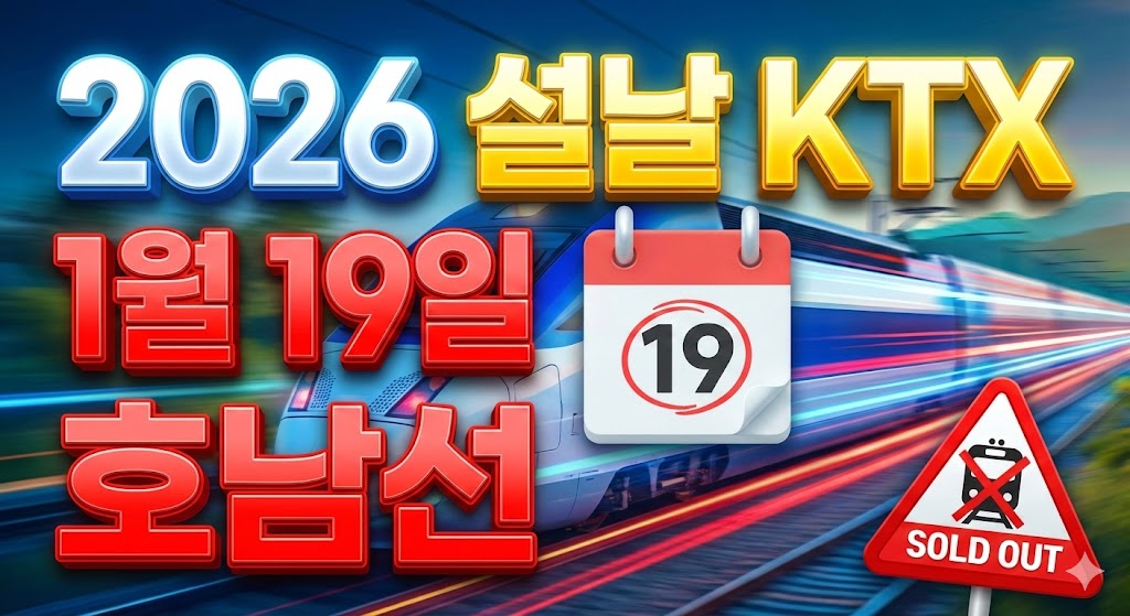 2026 설날 KTX 예매, 19일은 호남선