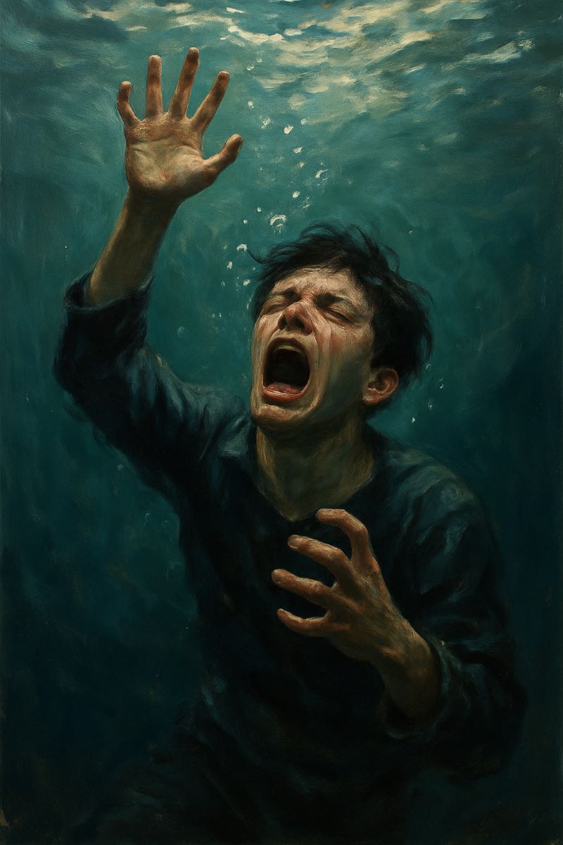 바다에 빠지는 꿈 – 감정 과부하의 반영