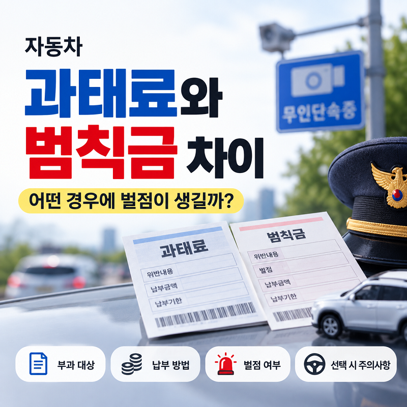 자동차 과태료 범칙금 벌점