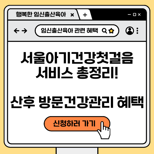 서울아기건강첫걸음 서비스 총정리! 산후 방문건강관리 혜택