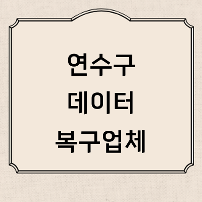 인천 연수구 데이터복구