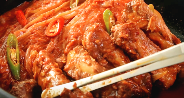 등갈비 플레이팅 하시오