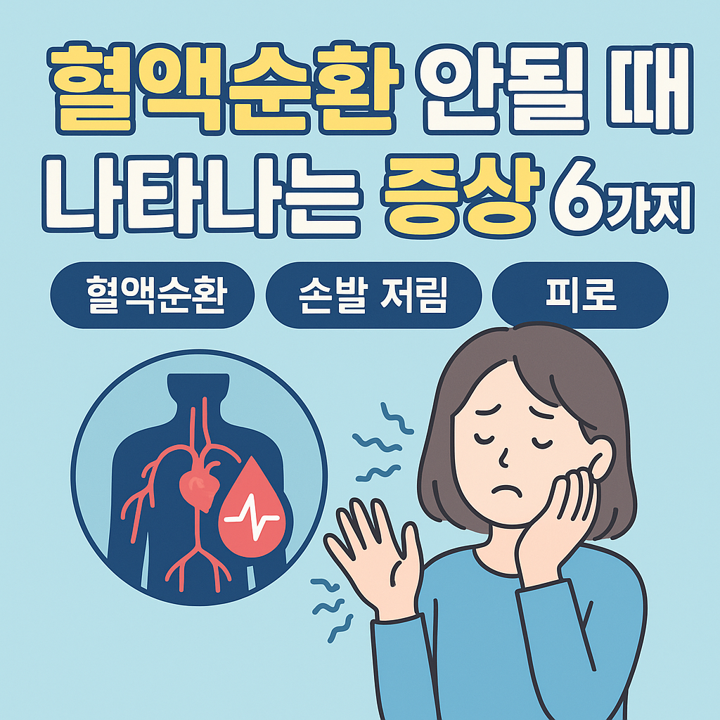 혈액순환 안될 때 나타나는 증상 6가지(혈액순환, 손발 저림, 피로, 건강 습관, 혈액순환 개선, 생활 건강)