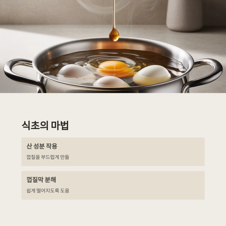달걀 껍질이 쏙쏙! 식초 한 방울의 기적