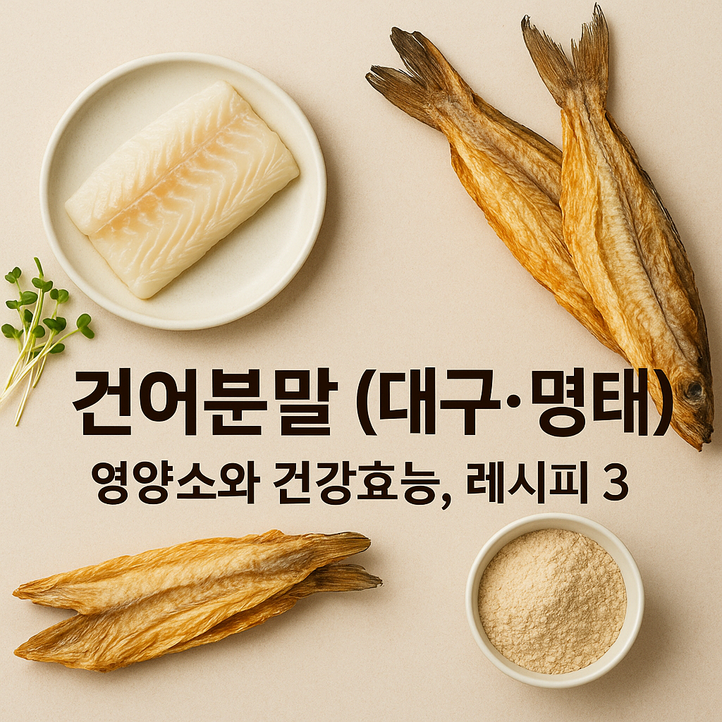 대구·명태 살코기 건어분말, 영양소와 건강 효능 그리고 간단한 레시피3