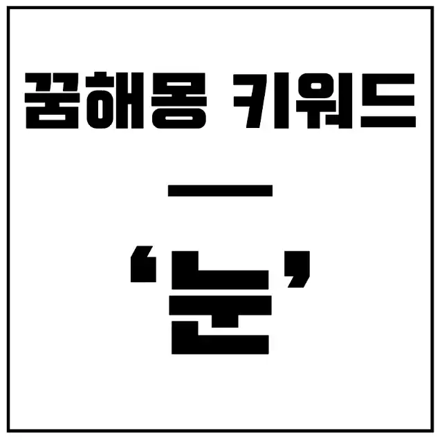 눈-꿈-해몽