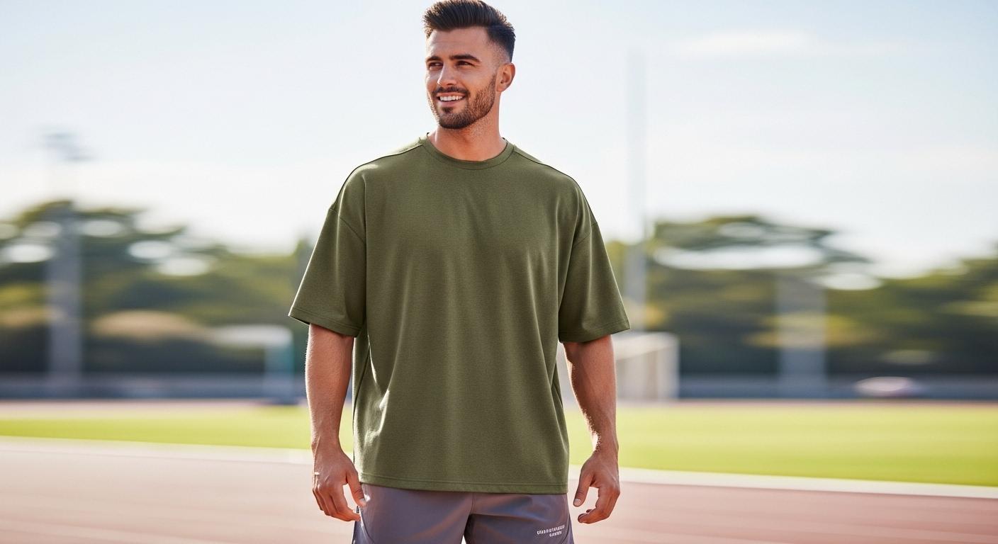 운동복 반팔 오버핏