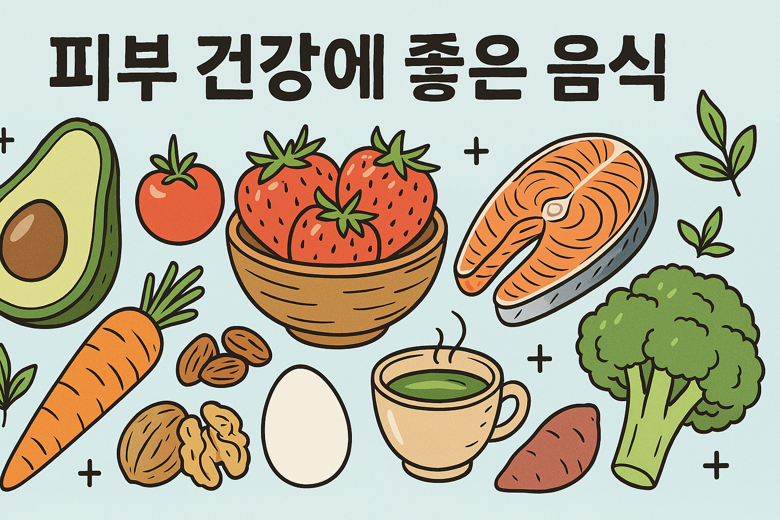 피부 건강에 좋은 음식 10가지