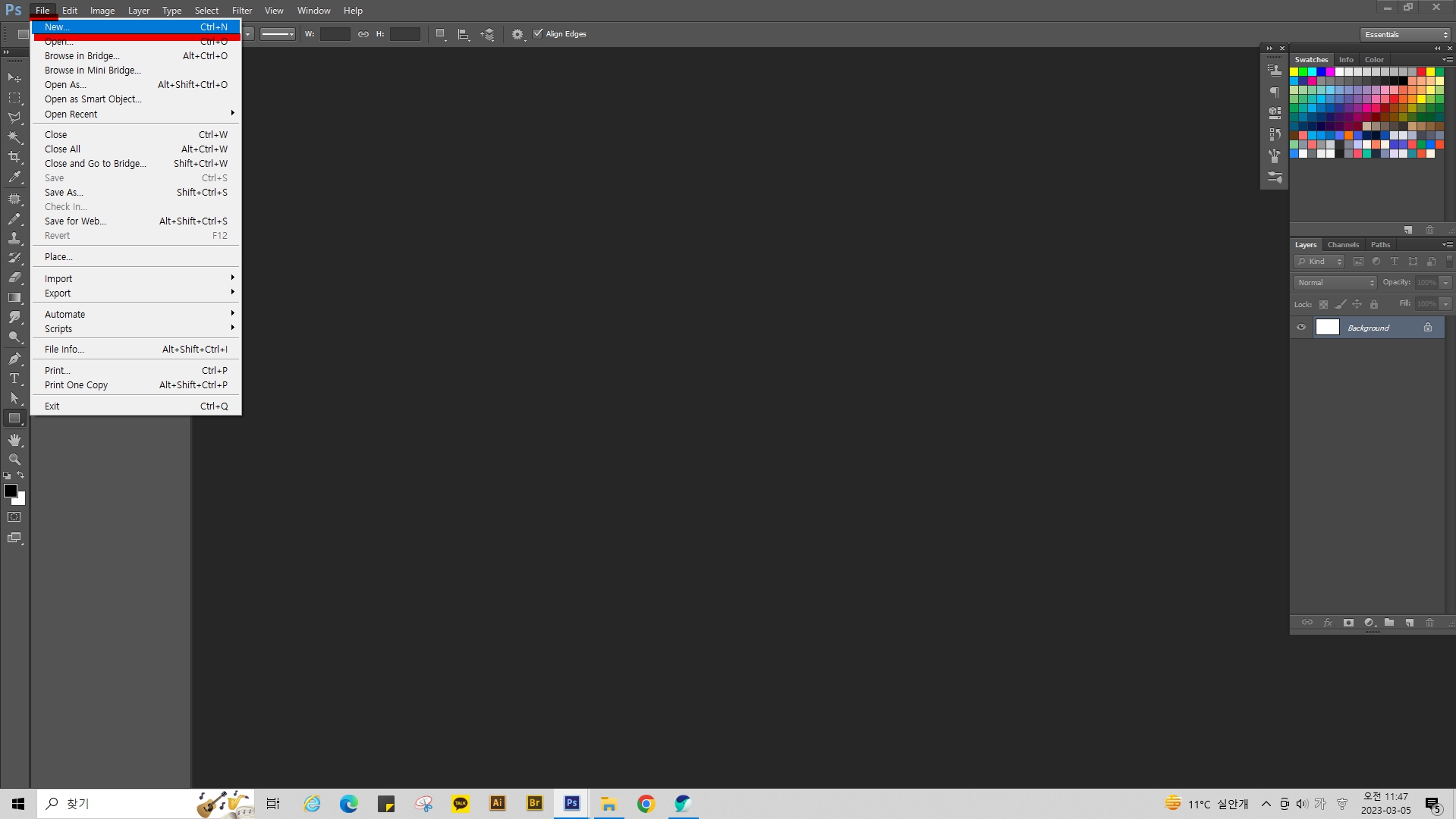포토샵 이미지 크기 줄이기