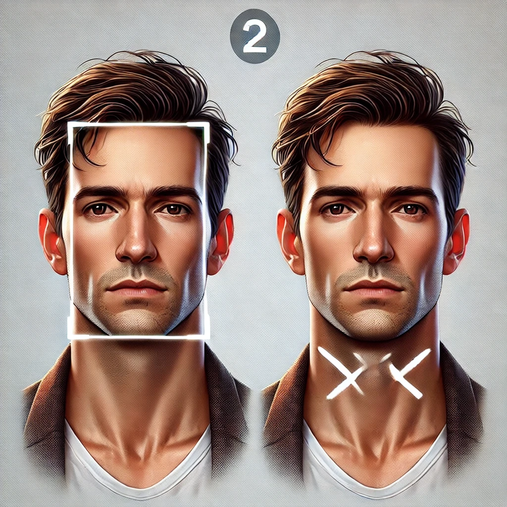 여권 사진 규정 가이드 및 주의사항 관련 그림