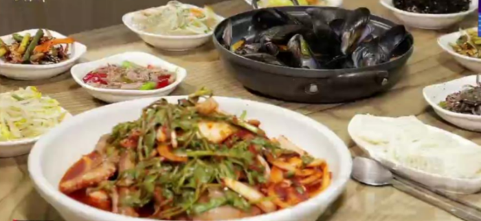 낙지초무침 한상