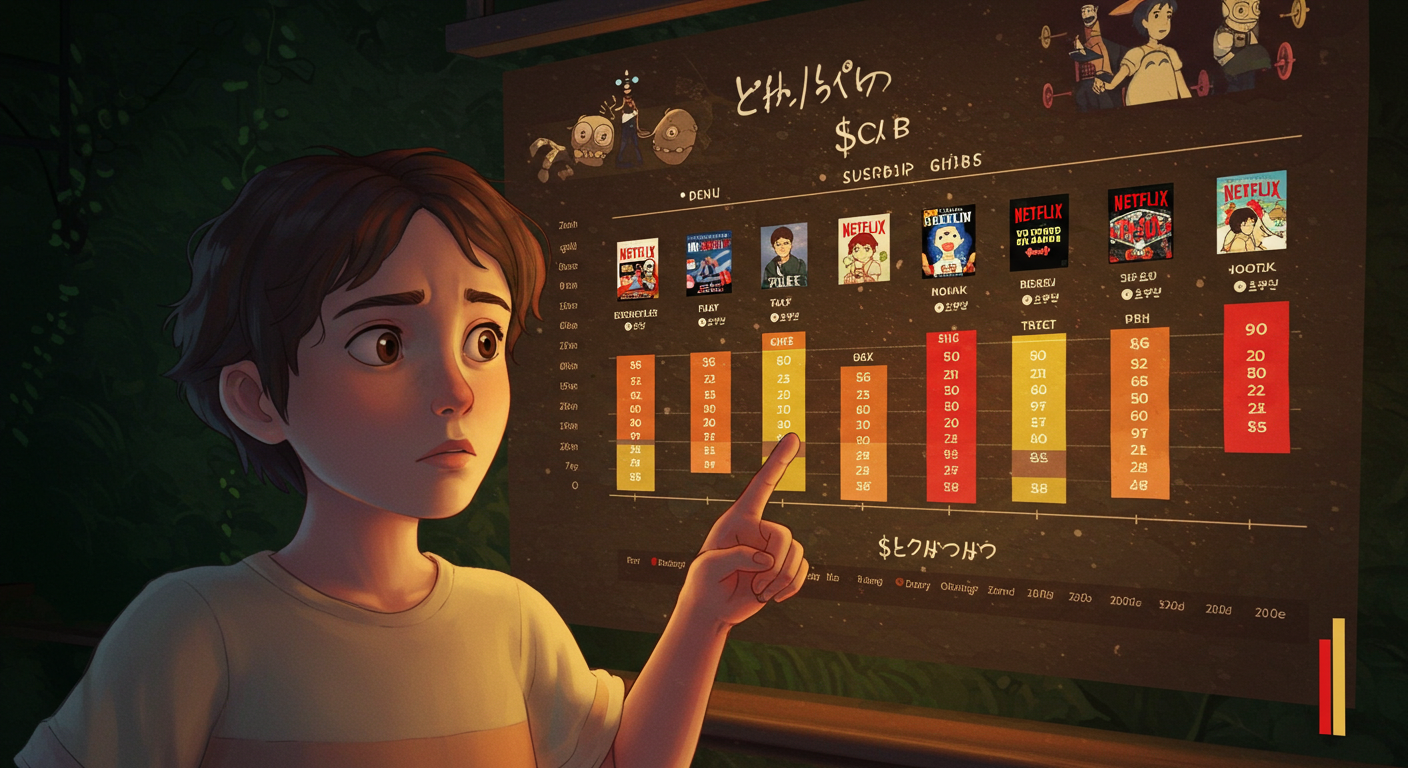 최신 넷플릭스 요금 변동표를 확인하는 모습