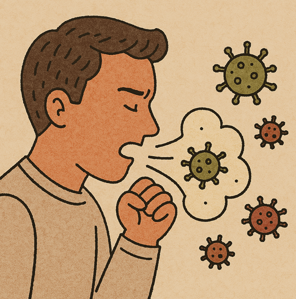 호흡기 감염을 나타내는 이미지