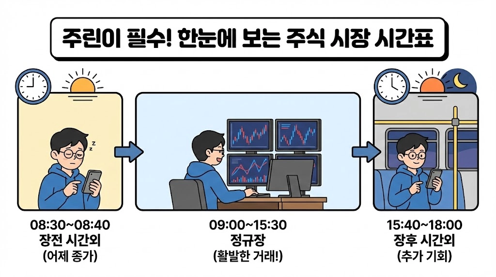 아침 8시에 주문했는데 왜 안 사지죠 주린이가 꼭 알아야 할 '주식 시장 시간표' 총정리