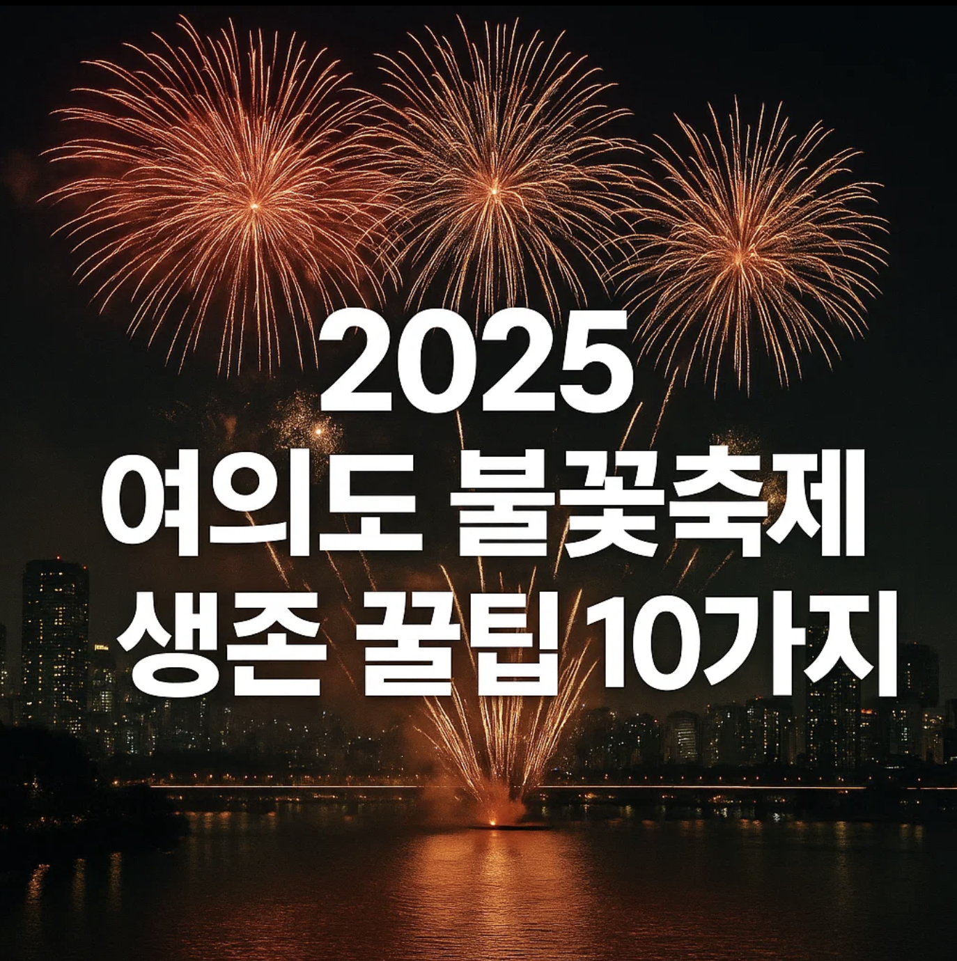 2025 여의도 불꽃축제 생존 꿀팁 10가지