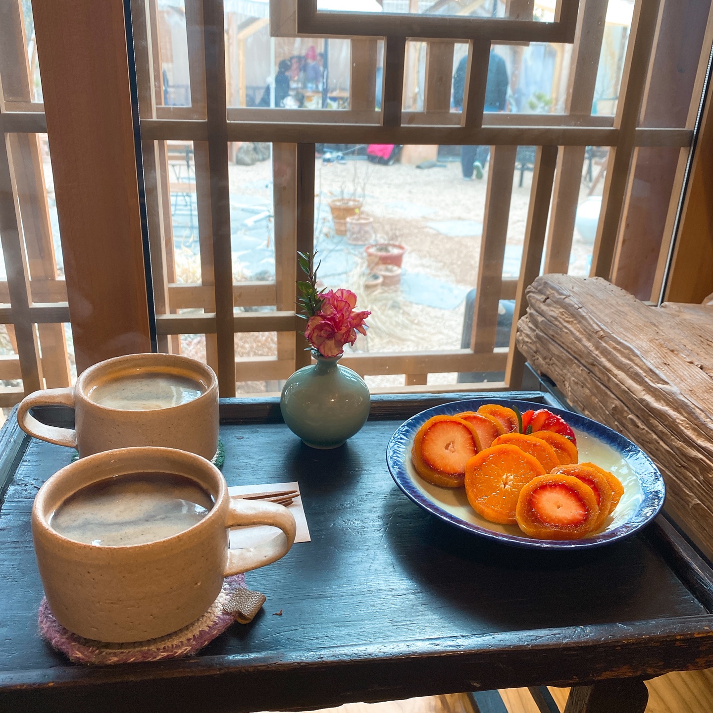 수원 화성 행궁 전통 한옥 카페 곶감말이 경안당