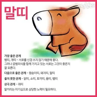말띠 남녀 궁합 궁합표로 보는 결혼운 사랑운 종합 분석_2