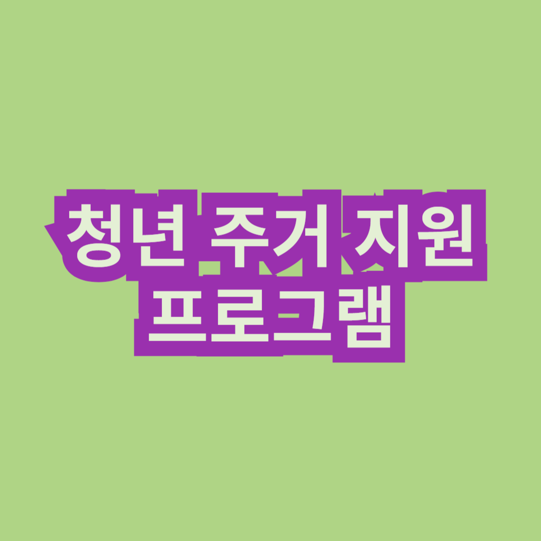 청년 주거 지원 프로그램