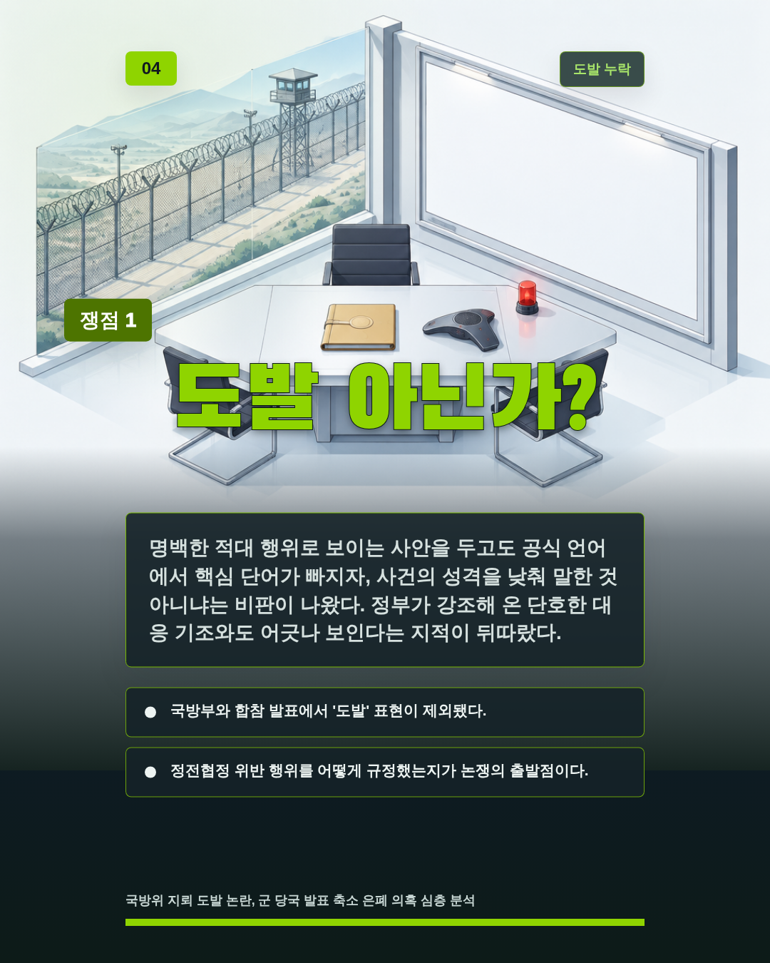 도발 아닌가?