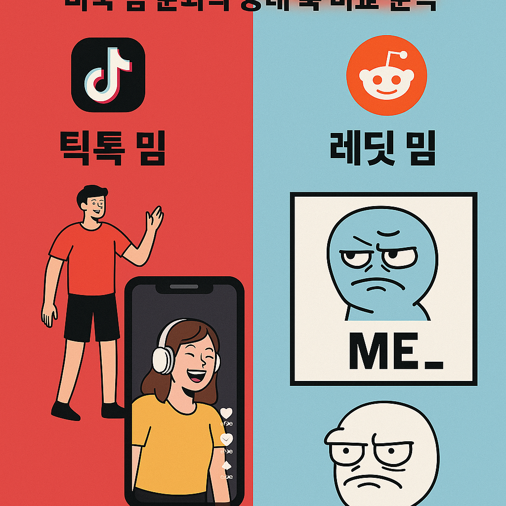 틱톡 밈 vs 레딧 밈: 미국 밈 문화의 양대 축 비교 분석
