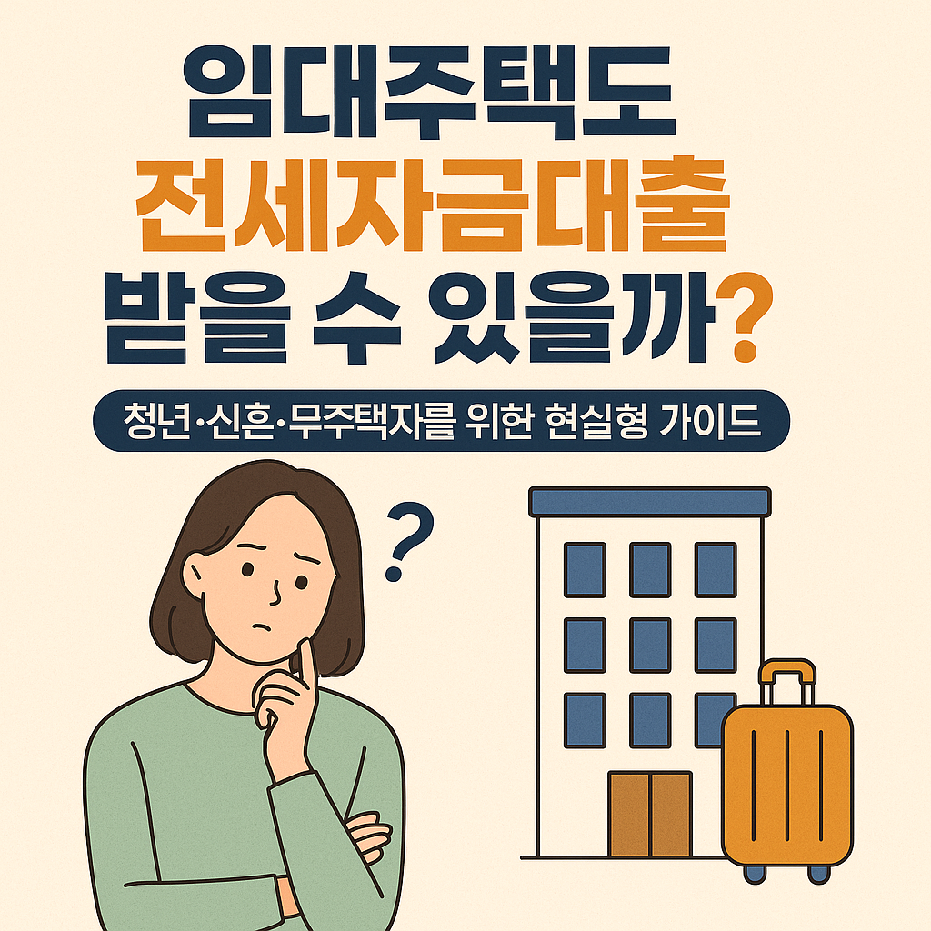 임대주택도 전세자금대출 받을 수 있을까?청년·신혼·무주택자를 위한 현실형 가이드