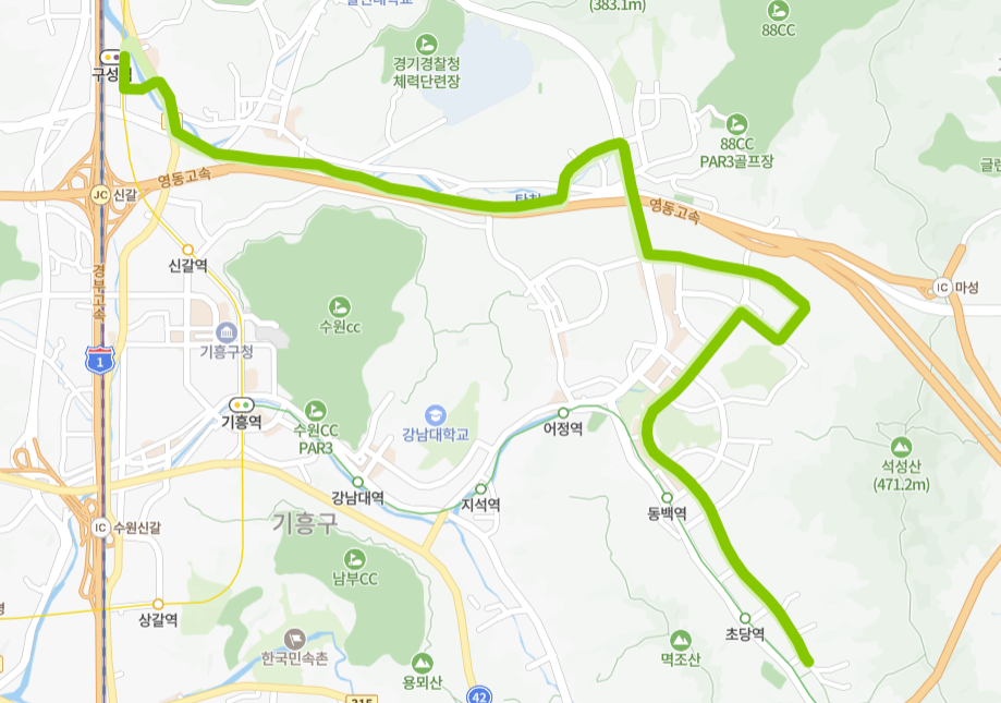 용인-810-2번-버스-노선-지도