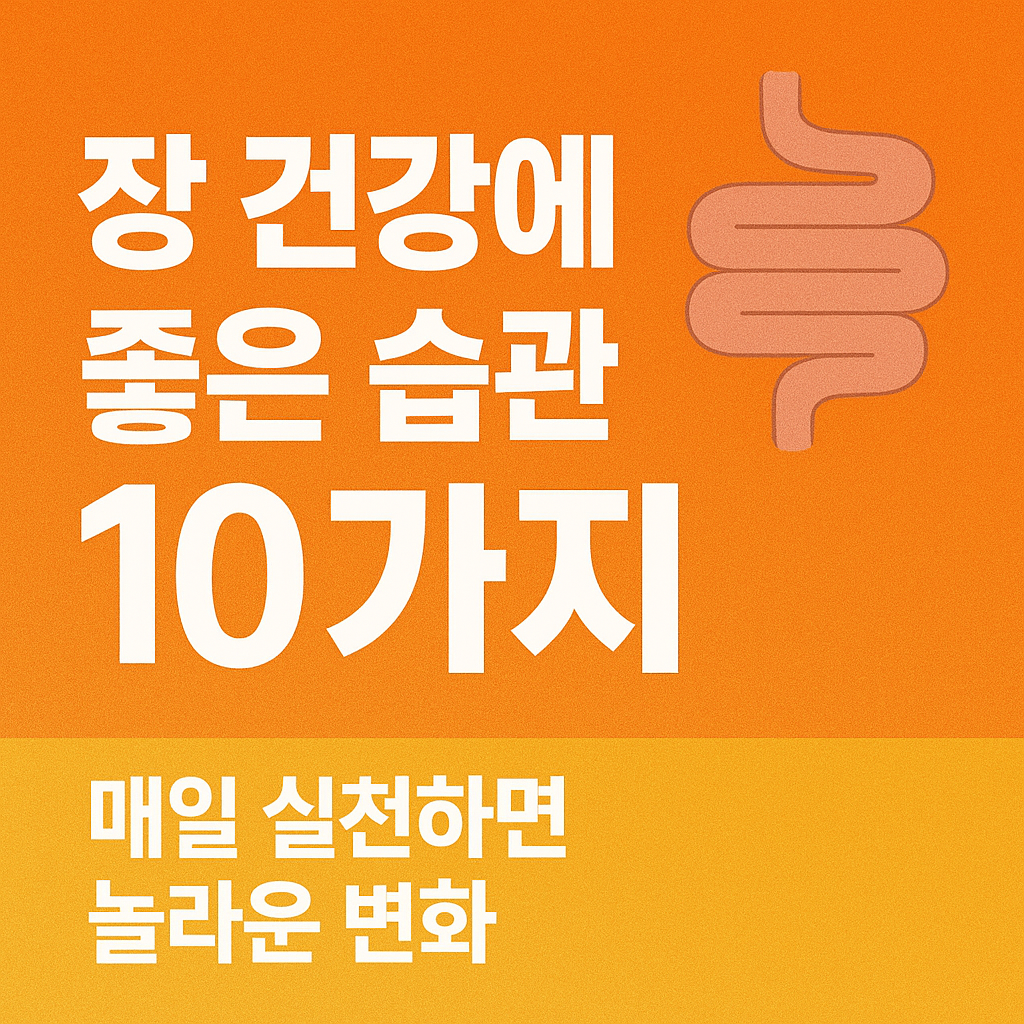 장 건강에 좋은 습관 10가지