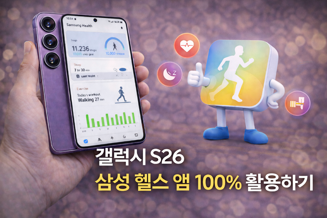 갤럭시 S26 삼성 헬스 앱으로 건강 관리하는 방법 설명 이미지