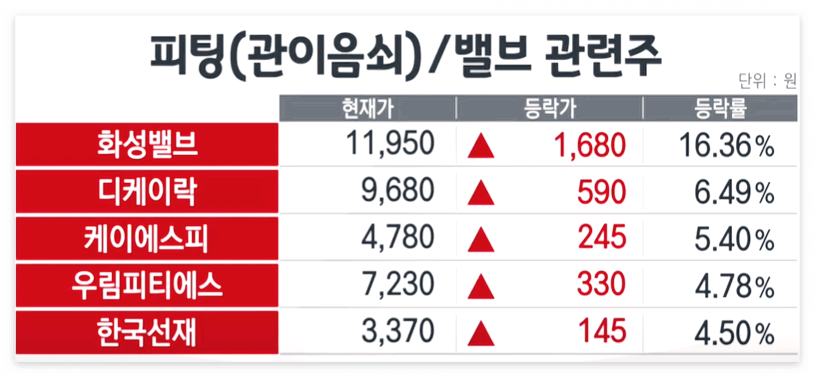 대왕고래-테마주에서-가장-주목받고-있는-피팅/밸브-관련주로는-화성밸브의-흐름이-가장-좋으며,-디케이락,-케이스피,-우림피티에스,-한국선재-등이-있다.